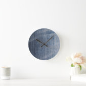 structuur van blauwe denim jeans ronde klok (Huis)