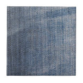 structuur van blauwe denim jeans tegeltje (Voorkant)