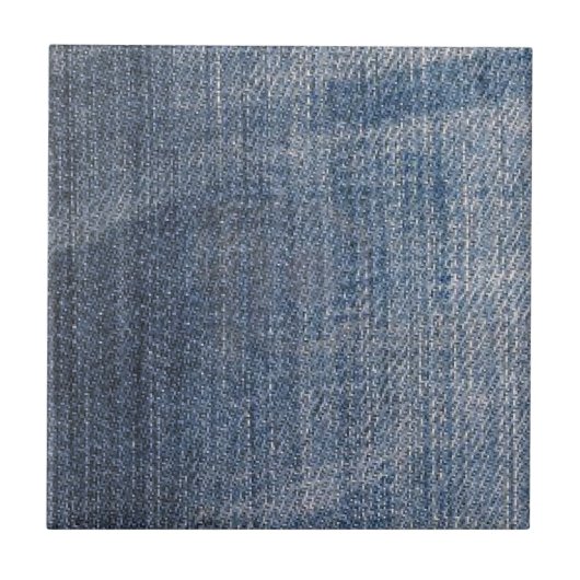 structuur van blauwe denim jeans tegeltje (Voorkant)