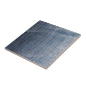 structuur van blauwe denim jeans tegeltje (Zijkant)