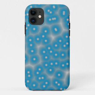 structuur van blauwe en witte stippen iPhone 11 hoesje