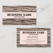 Structuur van boom visitekaartje (Voorkant / Achterkant)