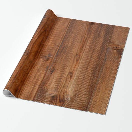 Structuur van bruine wood wandtextuur cadeaupapier (Uitgerold)