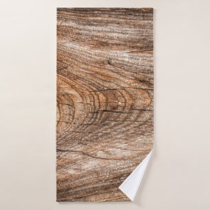 Structuur van de boom, ruw massief hout badhanddoek