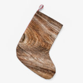 Structuur van de boom, ruw massief hout kleine kerstsok (Voorkant (Hangend))