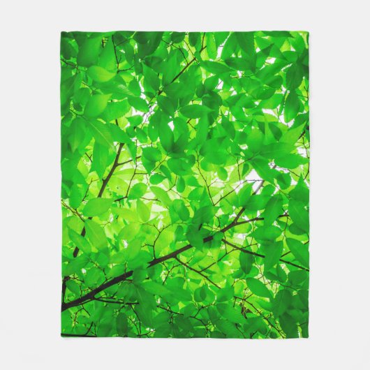 Structuur van de boomtak van het blad fleece deken (Voorkant)