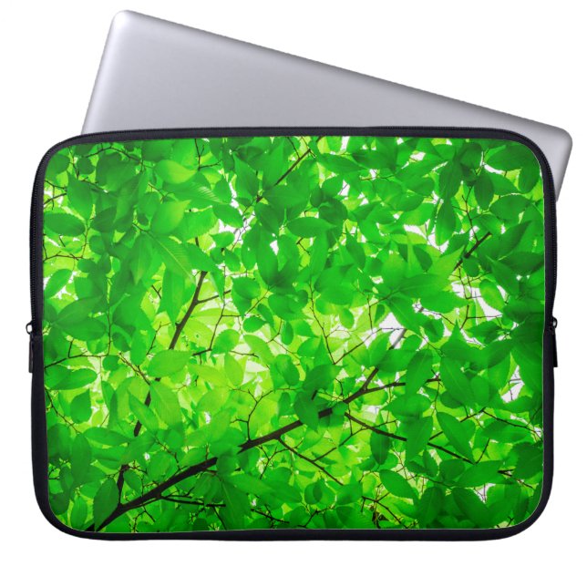 Structuur van de boomtak van het blad laptop sleeve (Voorkant)