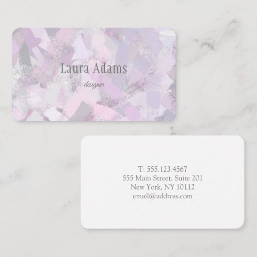 Structuur van de huidslag visitekaartje (Voorkant / Achterkant)