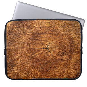Structuur van de jaarlijkse ringstructuur laptop sleeve
