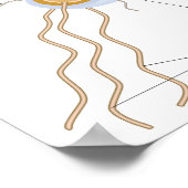Structuur van een poster van bacteriecellen (Hoek)