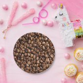 Structuur van gebrande koffiebonen papieren bordje (Feest)