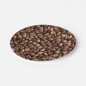 Structuur van gebrande koffiebonen papieren bordje (Gekanteld)