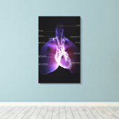 Structuur van hart en longen canvas afdruk (Insitu (Houten vloer))