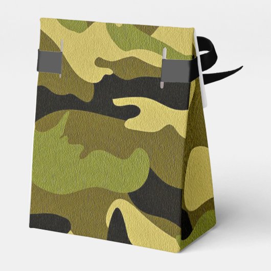 Structuur van het groene camouflage-leger bedankdoosjes (Achterkant)