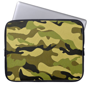 Structuur van het groene camouflage-leger laptop sleeve