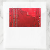 structuur van het patroon van het rode elektronisc rechthoekige sticker (Tas)