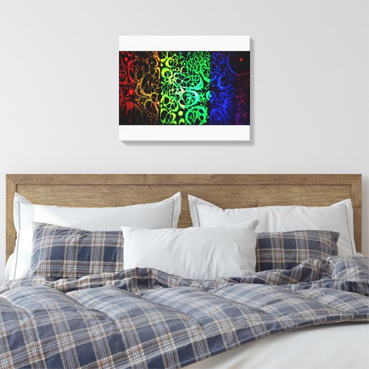 Structuur van het universum canvas afdruk (Insitu (Slaapkamer))