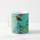 Structuur van het vlinderpatroon koffiemok (Voorkant links)