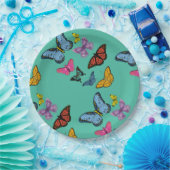 Structuur van het vlinderpatroon papieren bordje (Feest)