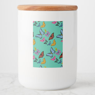 Structuur van het vlinderpatroon voedselcontainer etiket