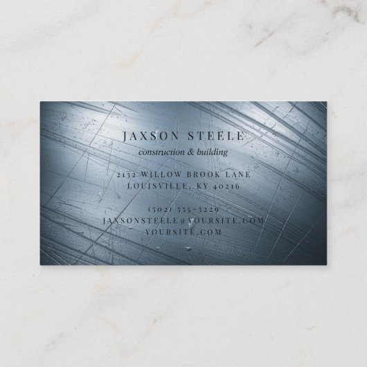 structuur van krasstaal visitekaartje (Achterkant)