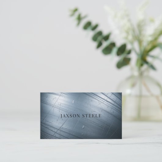 structuur van krasstaal visitekaartje (Staand voorkant)