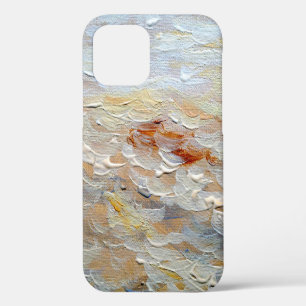 Structuur van olieverf, fijne kunstachtergrond, ab iPhone 12 hoesje