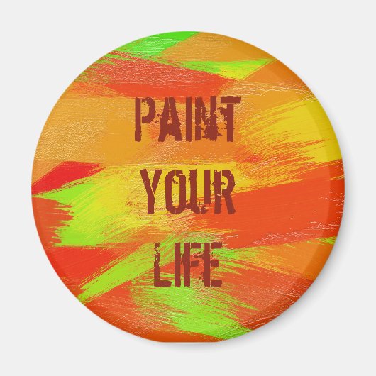 Structuur van penseelstreken. Tekst Magneet (Voorkant)