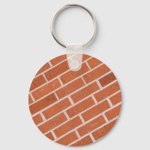 Structuur van rode bakstenen wandstructuur sleutelhanger