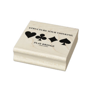 Structuur van uw denkbare Play Bridge-kaartuitgang Rubberstempel
