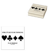 Structuur van uw denkbare Play Bridge-kaartuitgang Rubberstempel (Gestempeld)
