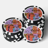 Structuur van vormen verven pokerchips (Opstapeling)