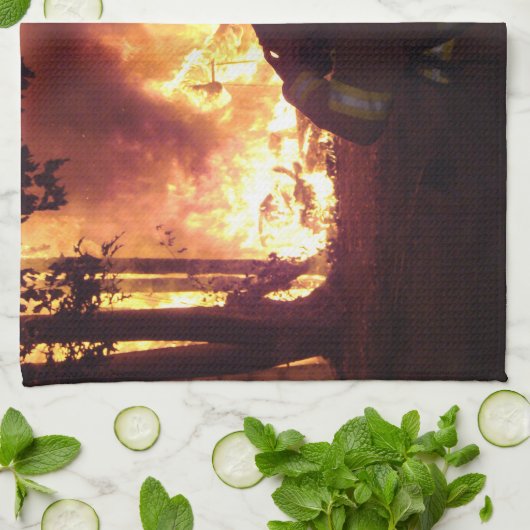 Structuur vuur theedoek (Gevouwen)