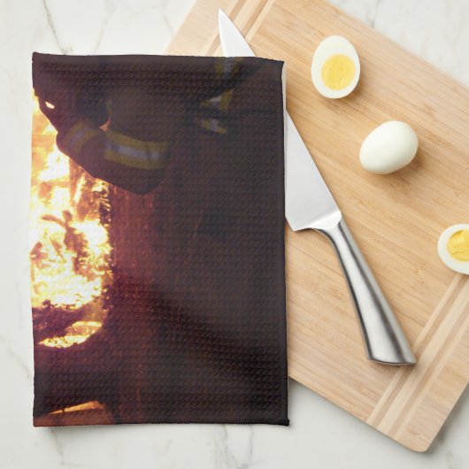 Structuur vuur theedoek (Quarter Fold)