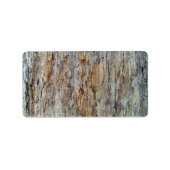 Structuurdetail van boomschors etiket (Voorkant)