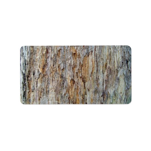 Structuurdetail van boomschors etiket (Voorkant)