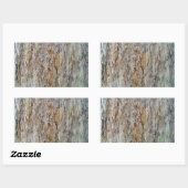 Structuurdetail van boomschors rechthoekige sticker (Vel)