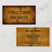 Structuuringenieur Antiek geborsteld Visitekaartje (Voorkant / Achterkant)