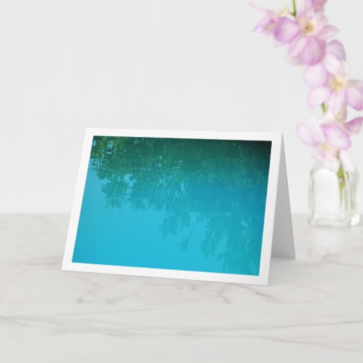 Structuurreflectie in poolachtergrond kaart (Orchidee)