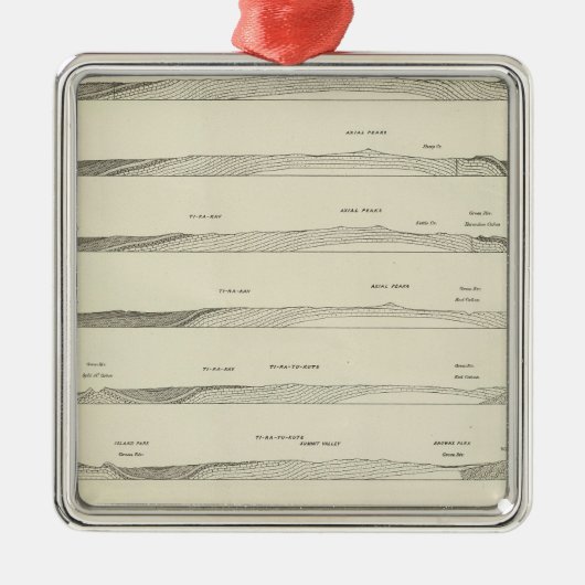 Structuursecties door het Uinta-gebergte Metalen Ornament (Voorkant)