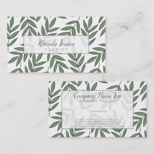 Structuurvertakpatroon Visitekaartje (Voorkant / Achterkant)