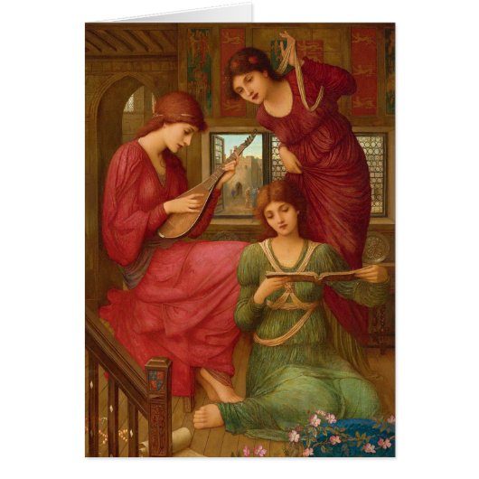 Strudwick Golden days CC1050 Pre-Raphaelite-kaart (Voorkant)