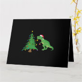 Struggle is echt Dinosaur kerstboomster Kaart (Gele Bloem)