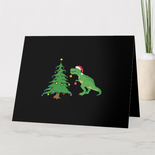 Struggle is echt Dinosaur kerstboomster Kaart (Voorkant)