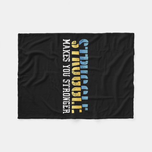 Struggle Makes You Stronger Insrational Quote  Fleece Deken (Voorkant (Horizontaal))