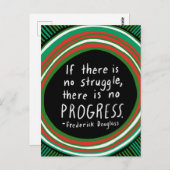 STRUGGLE PROGRESS Douglass Quote Briefkaart (Voorkant / Achterkant)