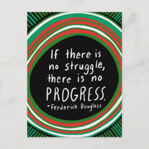 STRUGGLE PROGRESS Douglass Quote Briefkaart