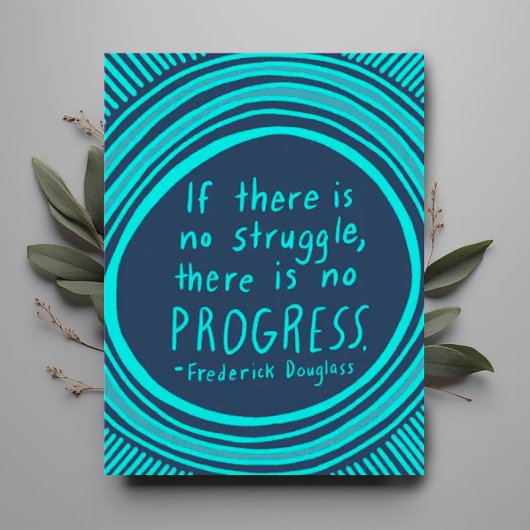 STRUGGLE PROGRESS Douglass Quote Briefkaart