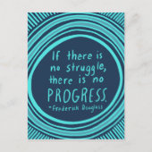 STRUGGLE PROGRESS Douglass Quote Briefkaart (Voorkant)