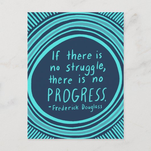 STRUGGLE PROGRESS Douglass Quote Briefkaart (Voorkant)